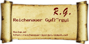 Reichenauer Györgyi névjegykártya